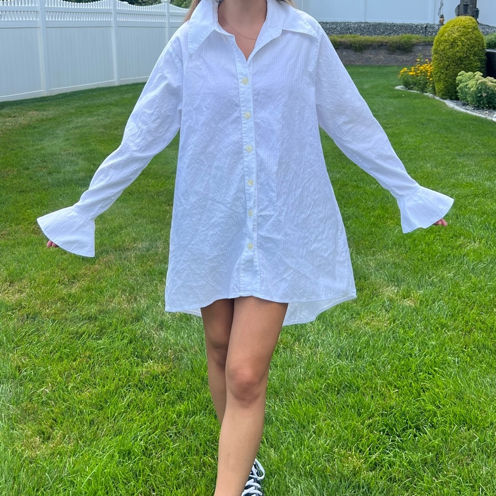 Item Blouse Drop Shoulder Hi-lo hem Dress